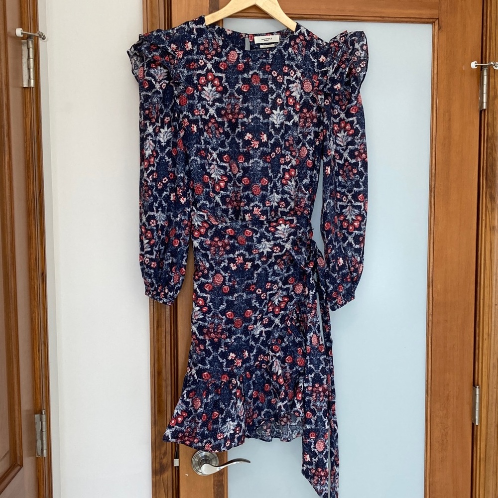 Elegant Floral Long Sleeve Dress